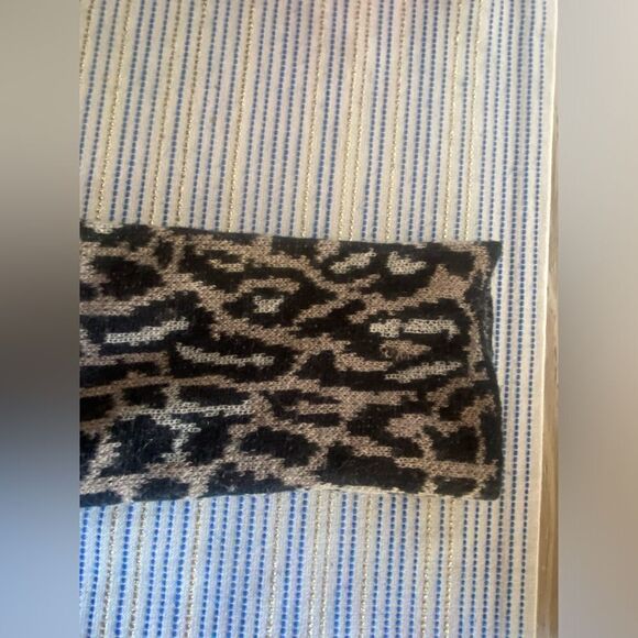 Joie Sweater Womens Sz Small Leopard Print Open Front Wool Mohair Blend Cardigan - Picture 9 of 11